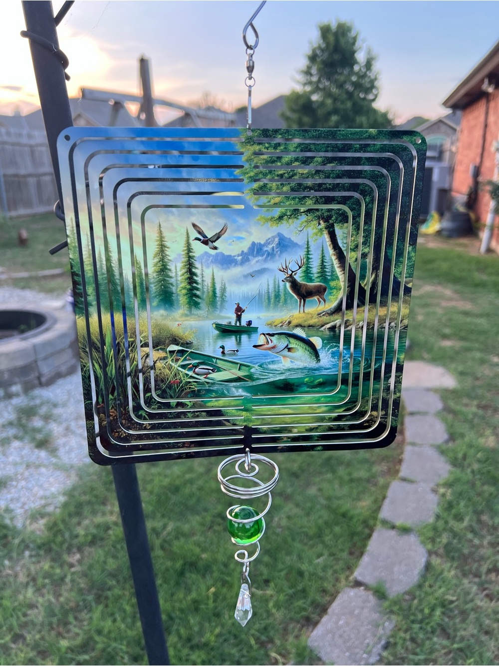 Lake Wildlife Metal Wind Spinner - Sublimation #S0102C - Picture 3 of 3